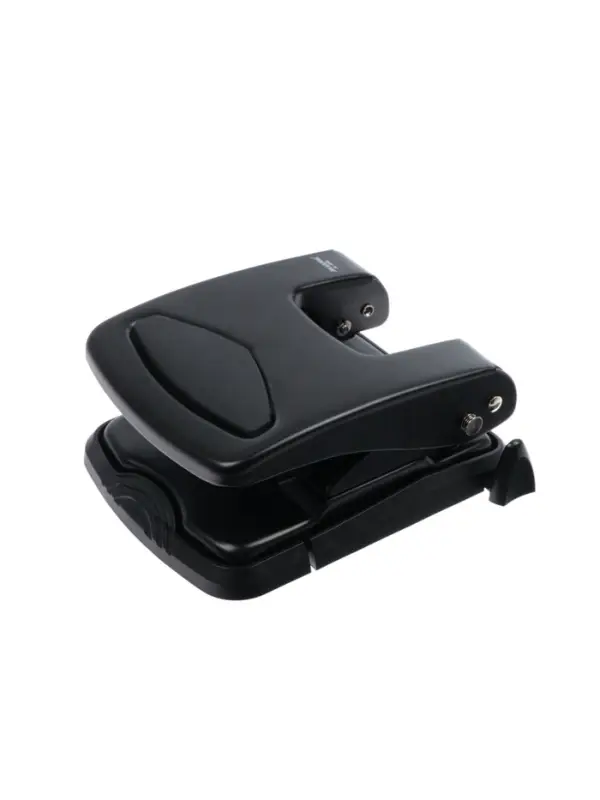 Дырокол металлический, 40 листов, с линейкой, чёрный