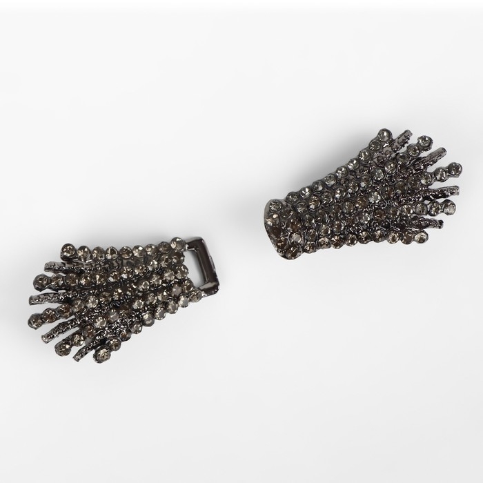 Декоративная застёжка, 4,3 × 1,3 см, цвет чёрный Декоративная застёжка, 4,3 × 1,3 см, цвет чёрный