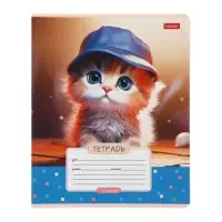 Тетрадь 12 листов в клетку на скрепке &laquo;Мы котики!&raquo;, МИКС