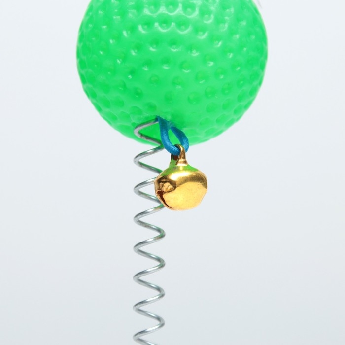 Дразнилка  Дразнилка "Рифлёный шар с перьями на присоске", шар 3,8 см, зелёный