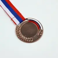 Медали для награждения &laquo;Лавры&raquo;, под нанесение, на ленте, 3 шт., 5 см, разноцветные