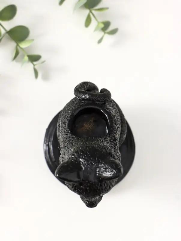 Подсвечник на 1 свечу &laquo;Кошка&raquo;, полистоун, 17&times;10&times;8 см, чёрный