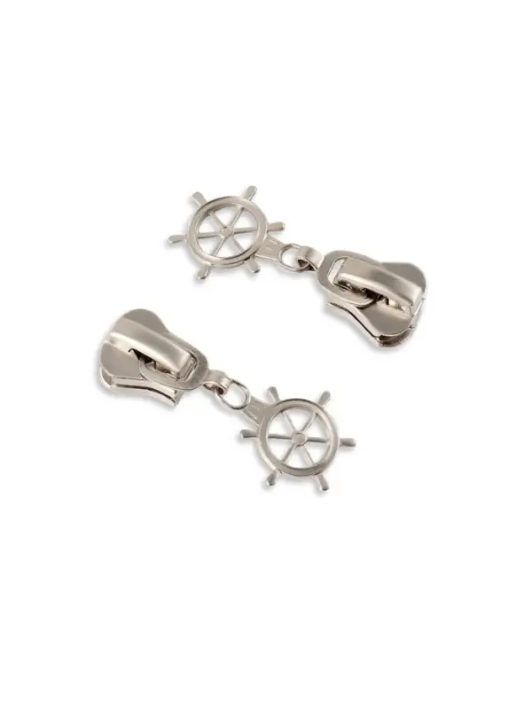 Бегунок для молнии &laquo;Трактор&raquo;, №8, &laquo;Штурвал&raquo;, 10 шт., цвет никель