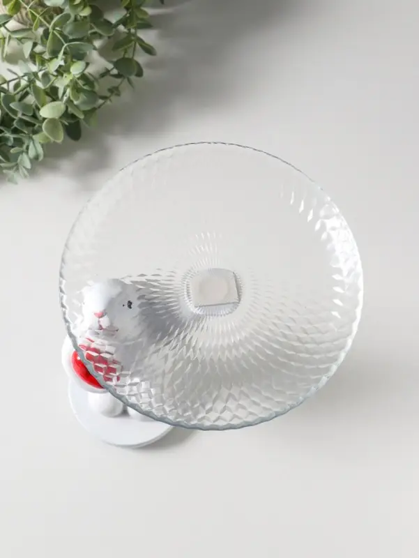 Копилка для денег с прозрачной подставкой для мелочей &laquo;Кролик&raquo;, полистоун, 22&times;21 см