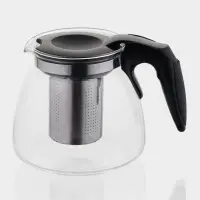 Чайник стеклянный заварочный &laquo;Джулиан&raquo;, 900 мл, с металлическим ситом, цвет чёрный