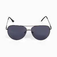 Очки солнцезащитные &laquo;OneSun. Авиаторы&raquo;, UV 400, линза 5.5&times;6.5 см дужка 12 см, ширина 14 см, чёрные