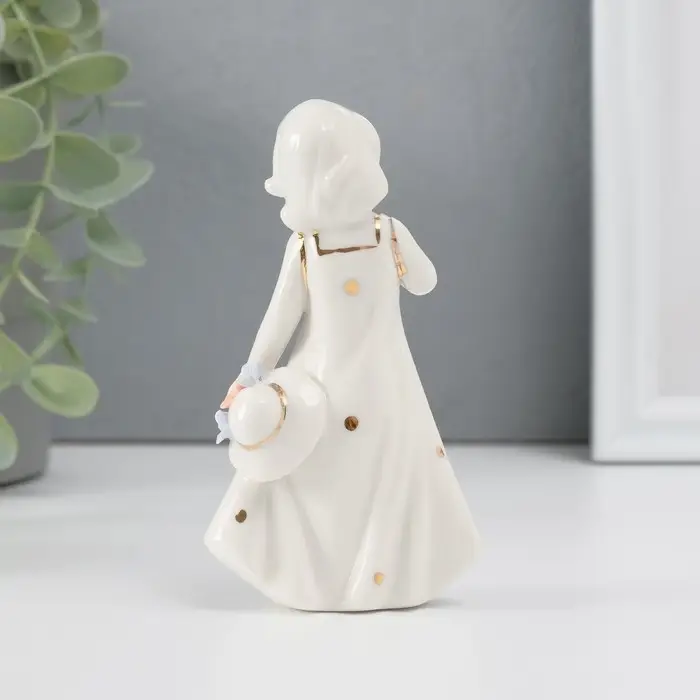 Фигурка керамика &laquo;Малышка со шляпкой&raquo;, 11&times;6&times;3 см