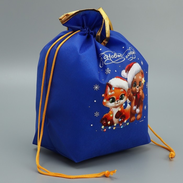 Мешок подарочный «С праздником», 28 х 28 см +/- 1.5 см, Новый год Мешок подарочный «С праздником», 28 х 28 см +/- 1.5 см, Новый год