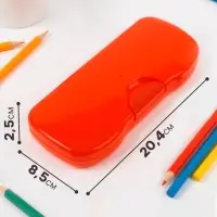 Пенал - футляр &laquo;Стамм. Intensive&raquo;, 85&times;204&times;25 мм, пластиковый, МИКС