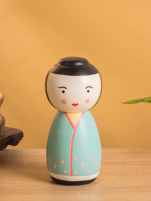 Деревянная кукла кокеши Деревянная кукла кокеши "Гейша" 7х7,5х15 см