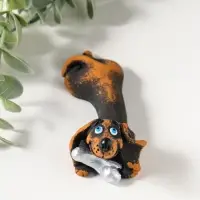 Фигура "Такса с костью" 4,6х4,5х10,6см