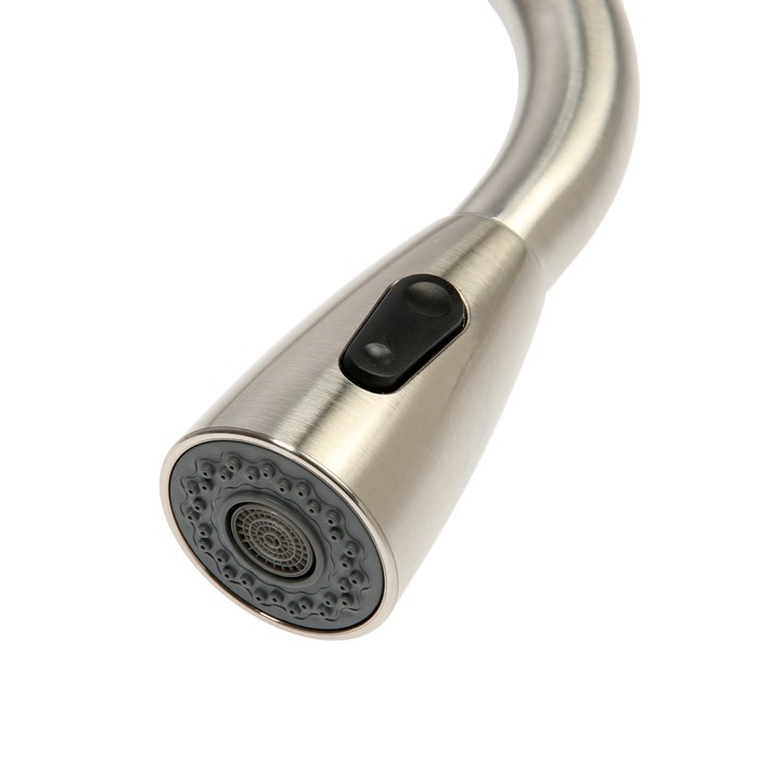 Смеситель для кухни ZEIN Z2940, выдвижной излив, 2 режима, картридж 35 мм, нерж.сталь, сатин Смеситель для кухни ZEIN Z2940, выдвижной излив, 2 режима, картридж 35 мм, нерж.сталь, сатин