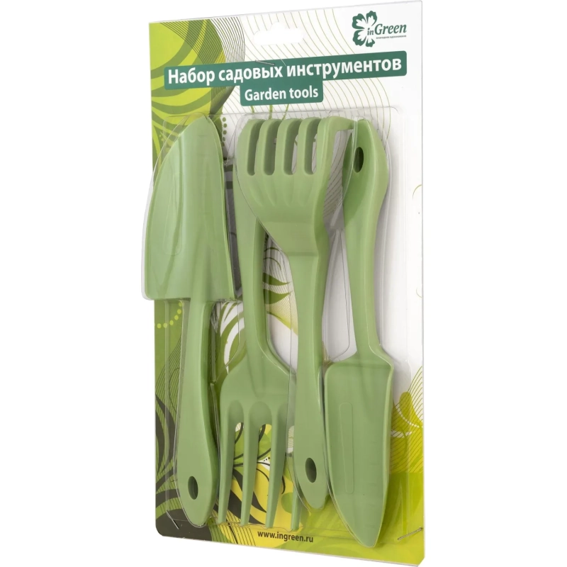 Набор садовых инструментов салатовый ING60009СЛ