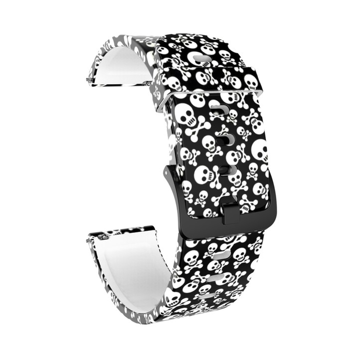 Ремешок для смарт-часов Ремешок для смарт-часов "Черепа", 20 мм, силикон