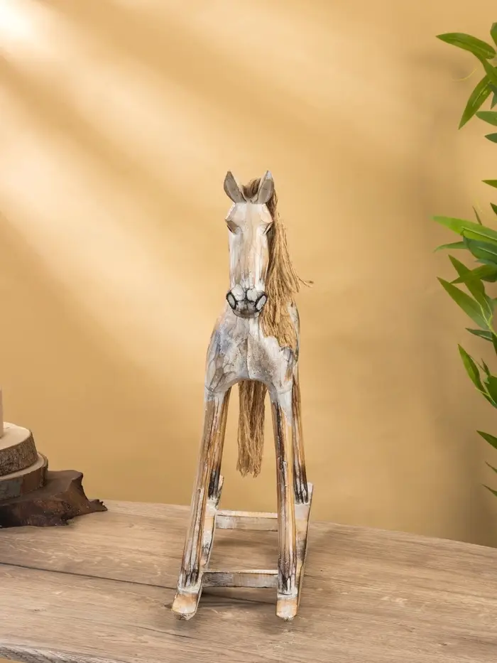 Сувенир «Лошадка-качалка, 41×12.5×44 см, дерево, бежевый Сувенир «Лошадка-качалка, 41×12.5×44 см, дерево, бежевый