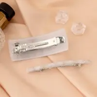 Заколки - автомат для волос &laquo;Мраморный узор&raquo;, набор 2 шт., 9 см и 9.5 см