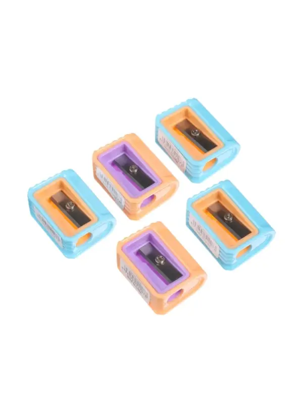 Набор точилок &laquo;Пастель&raquo;, 5 штук, ребристая, МИКС