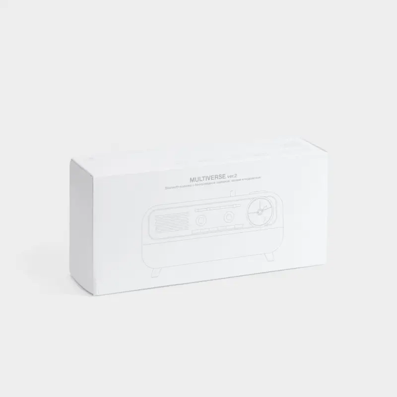 Bluetooth-колонка с беспроводной зарядкой, часами и подсветкой Multiverse, ver.2 Bluetooth-колонка с беспроводной зарядкой, часами и подсветкой Multiverse, ver.2