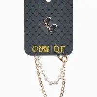 Булавка &laquo;Сияние&raquo; жемчуга, цепочка, L=7.5 см, цвет белый в золоте