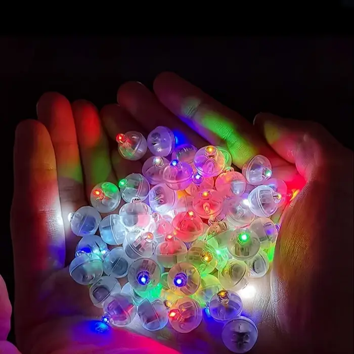 Светодиод для воздушного шара, круглый, цвет мультиколор, пластик Светодиод для воздушного шара, круглый, цвет мультиколор, пластик