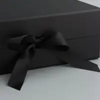 Коробка подарочная с бантом складная 29 х 22 х 10,5 см Черная