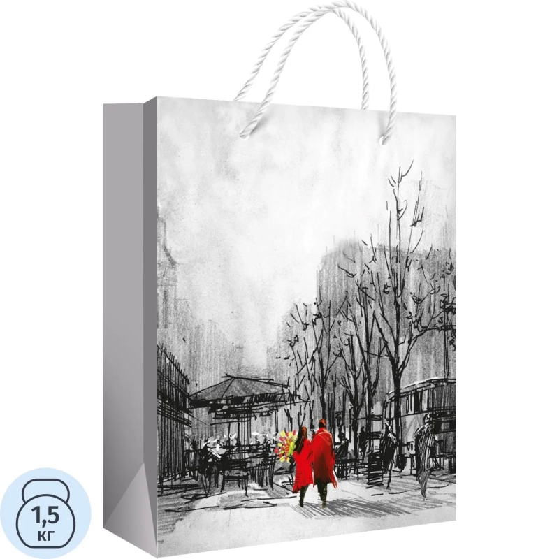 Пакет подарочный (M) Влюбленный в городе, 151802285