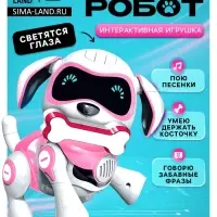 Робот собака &laquo;Чаппи&raquo; IQ BOT, интерактивный: сенсорный, свет, звук, музыкальный, танцующий, на аккумуляторе, на русском языке, розовый