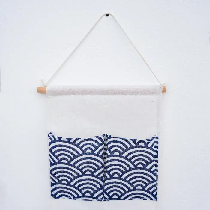 Органайзер с карманами подвесной «Волна», 3 отделения, 47×25 см, цвет синий Органайзер с карманами подвесной «Волна», 3 отделения, 47×25 см, цвет синий