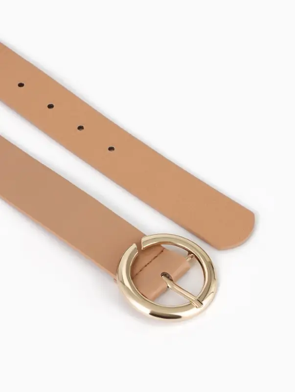 Ремень женский, 4&times;110 см, матовая пряжка, 1 прокол, бежевый