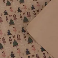 Набор упаковочной бумаги &laquo;Зима&raquo;,4 листа, крафт, 70 &times; 100 см