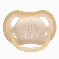 Светящаяся соска-пустышка анатомическая, силикон, от 6 мес., &laquo;Колоски&raquo;, бежевая