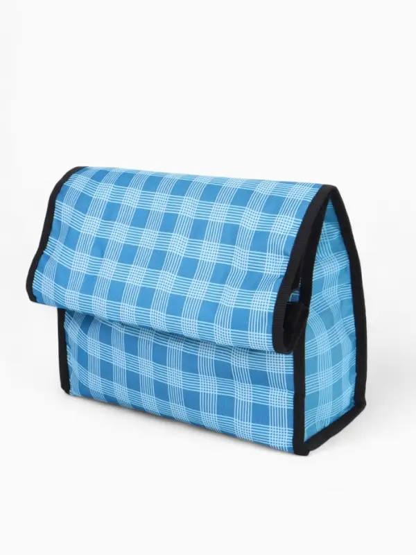 Сумка хозяйственная складная на липучке, 2 колеса, наружный карман, 32&times;13&times;52 см, голубая