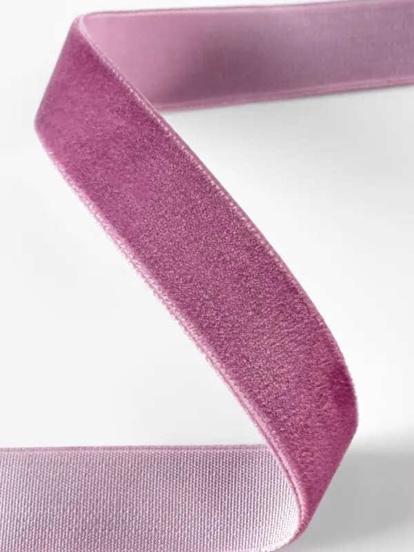 Лента бархатная, 15 мм, 18&plusmn;1 м, сиреневая №199