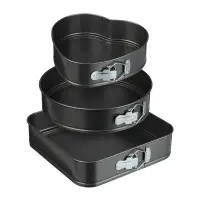 VETTA Набор форм разъемных для выпечки 3шт, с а/п покрытием, угл.сталь (квадратная, круглая, сердце)