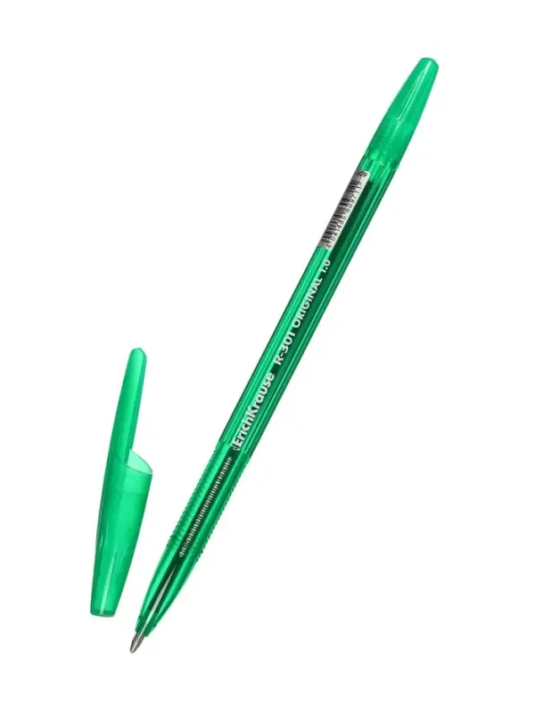Ручка шариковая ErichKrause R=301 Stick Original, узел 1 мм, зеленая