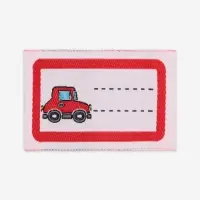 Нашивка именная &laquo;Машинка&raquo;, 5.5&times;3.2 см, 10 шт., красная