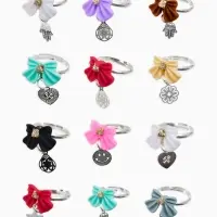 Кольцо &laquo;Выбражулька&raquo; бант с подвеской, МИКС, безразмерное (фас. 36 шт.)
