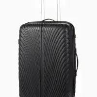 Чемодан на колёсах, 24", кодовый замок, 40&times;24&times;65 см, чёрный