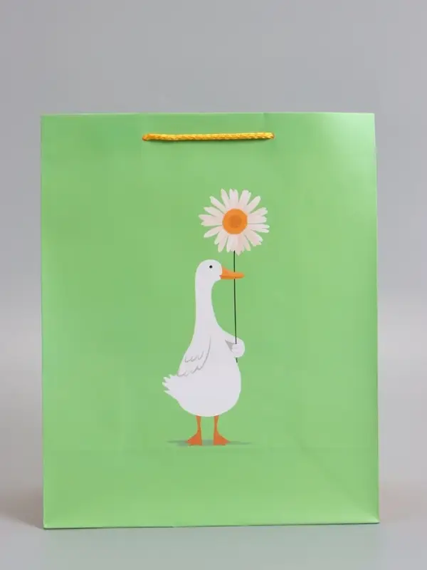 Пакет подарочный ламинированный "Ромашка" 26 х 12 х 32 см