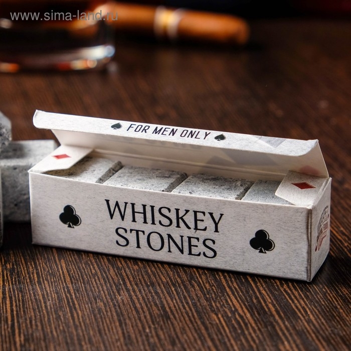 Камни для виски Камни для виски "Покер", натуральный стеатит, 4 шт
