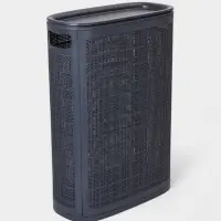 Плетёная корзина для белья с крышкой "Лён" 45л 43×20×60см, цвет графит Плетёная корзина для белья с крышкой "Лён" 45л 43×20×60см, цвет графит