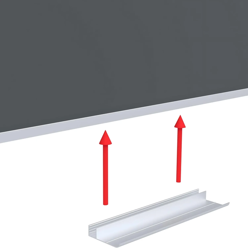 Доска магнитно-меловая 100х150см Attache черная в алюмин. профиле