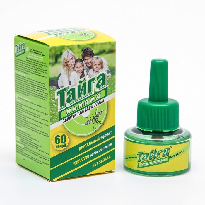 Дополнительный флакон-жидкость  Дополнительный флакон-жидкость "Тайга Ликвид", от комаров, 60 ночей