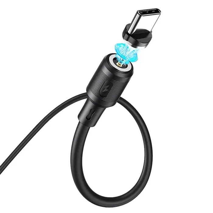 Кабель Hoco X52, Type-C - USB, магнитный, 3 А, 1 м, чёрный