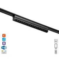 Светильник трековый BayerLux SLIM &laquo;Книжка-33&raquo;, LED, 18 Вт, 3000K-6000К, 48 В, CRI90, 3.2&times;3.8&times;33.6 см, чёрный