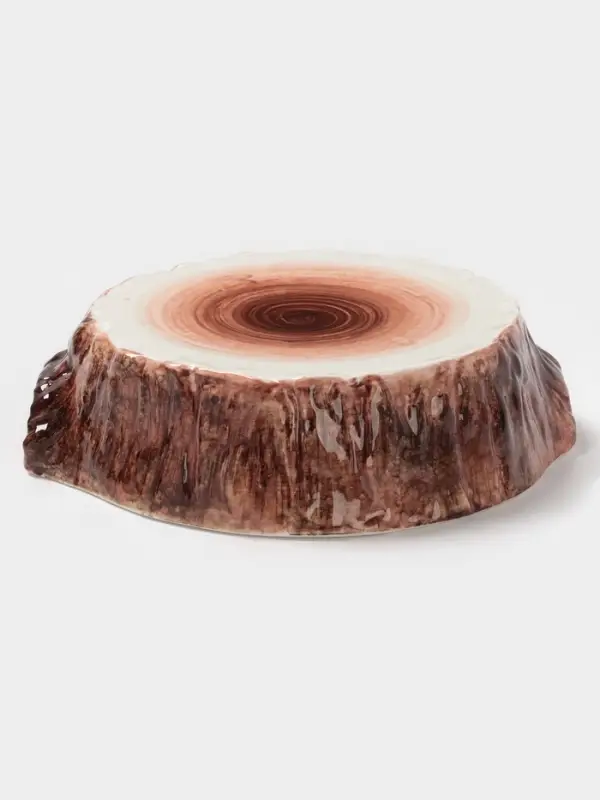 Блюдо для подачи Magistro Wood, 20.5&times;18.7&times;5.5 см, фарфор, коричневое