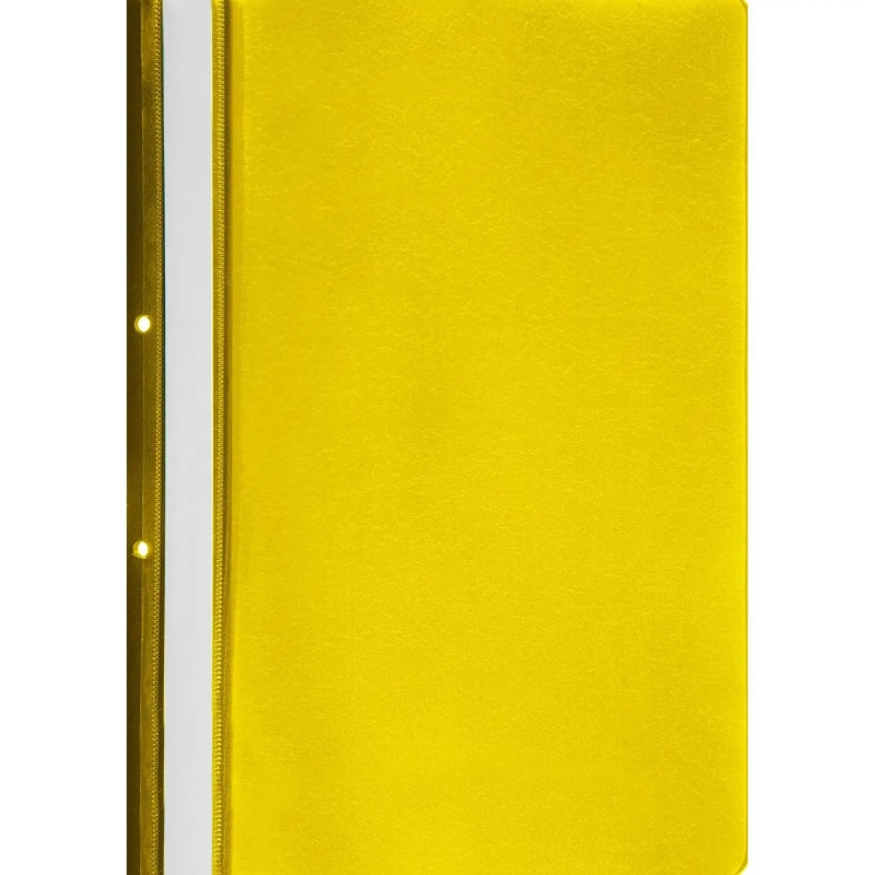 Скоросшиватель пластиковый А4 с перф-цией на кор.желт.пласт.10шт/уп Россия