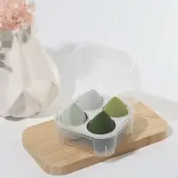 Спонжи для макияжа, набор - 4 шт, увеличиваются при намокании, цвет зелёный Спонжи для макияжа, набор - 4 шт, увеличиваются при намокании, цвет зелёный