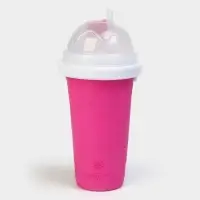 Стакан для мороженого, слаш стакан Доляна &laquo;Мэджик&raquo;, 21&times;11&times;11 см, силикон, розовый