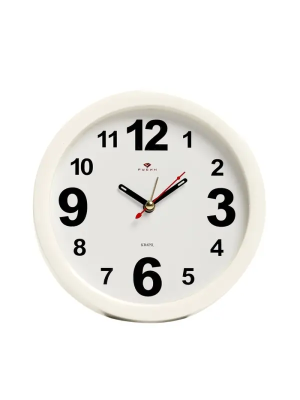 Будильник-часы настольные &laquo;Классика&raquo;, дискретный ход, d=15 см, 16.5&times;16.5 см, от батарейки АА